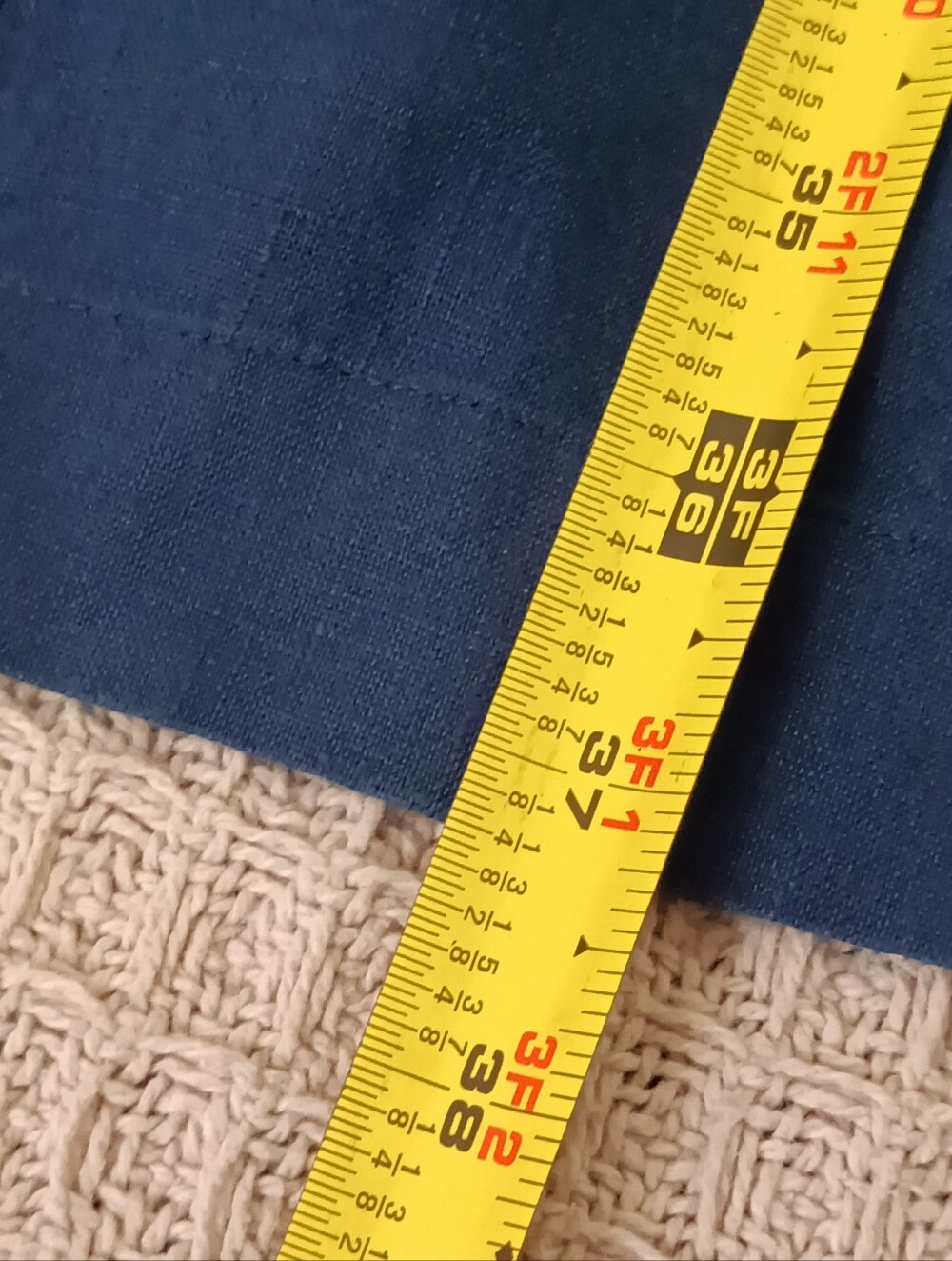 J.Jill Love Linen Shirt Dress Short Sleeve Pockets Size S Navy Blue - Picture 15 of 16